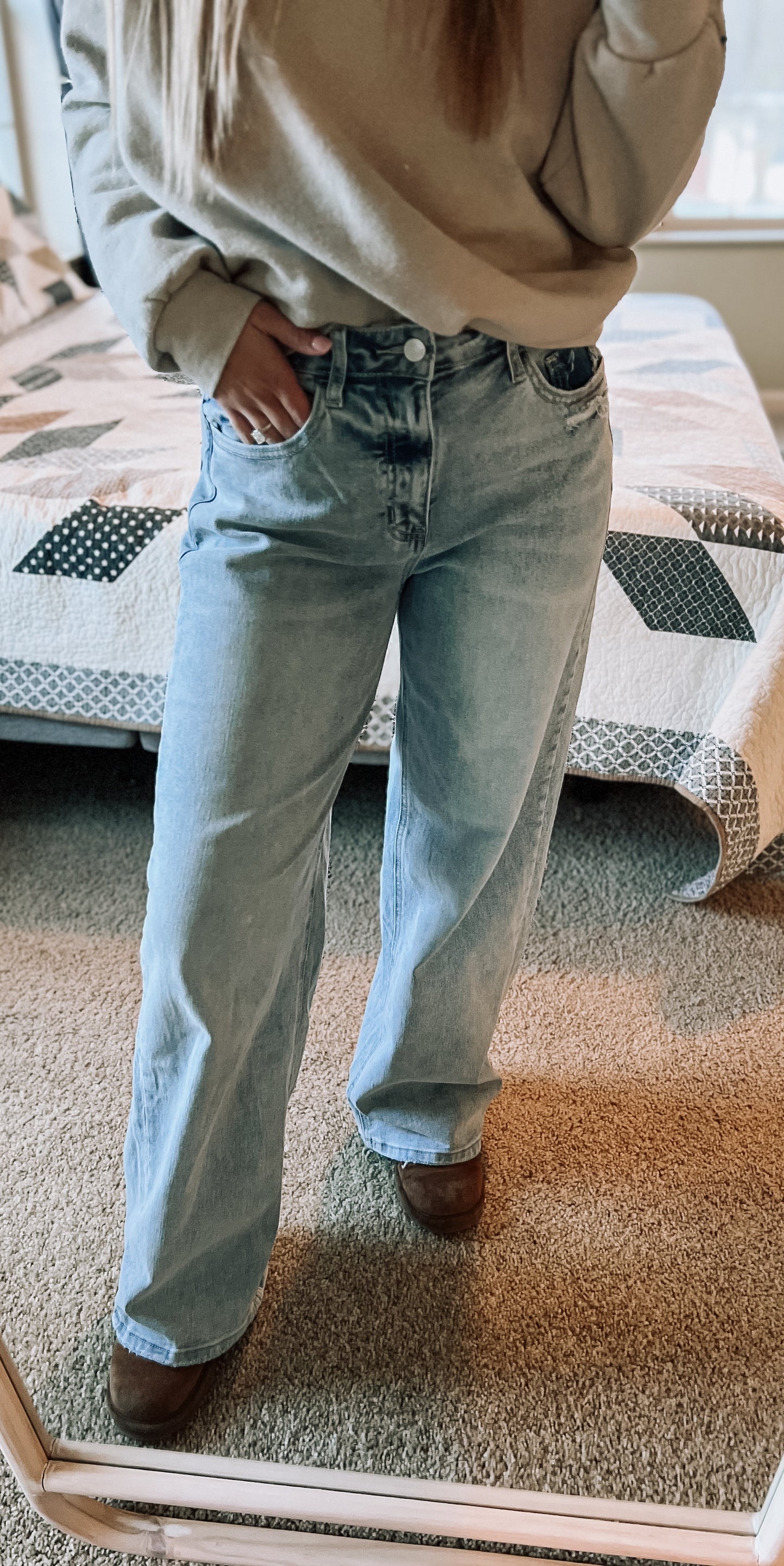 high rise super wide leg jeans - lovervet by vervet