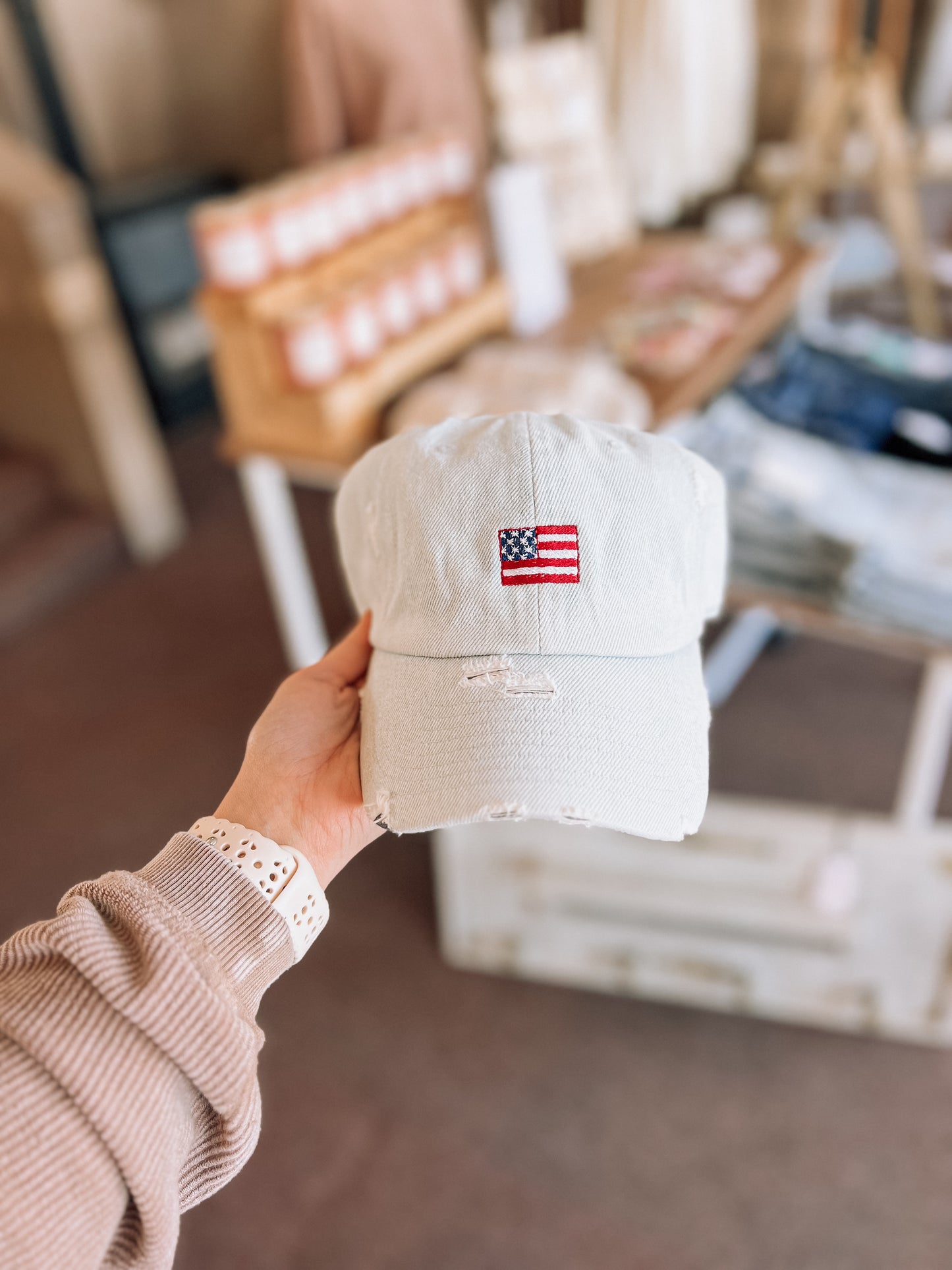 mini american flag ballcap