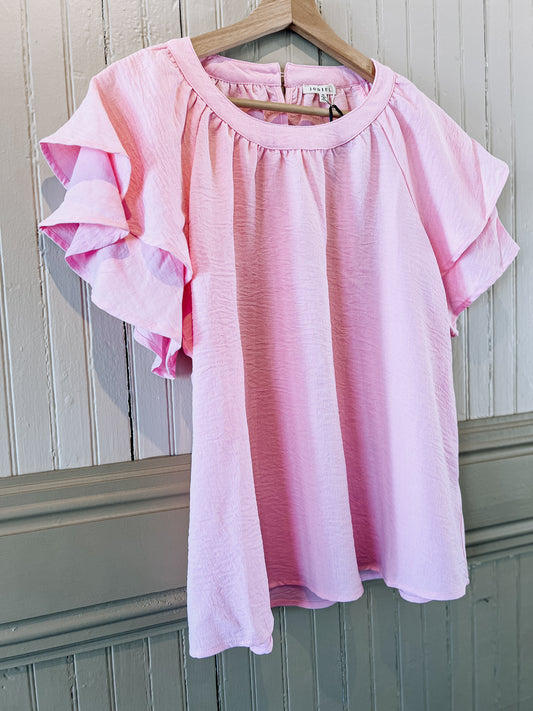 spring flutter sleeve top