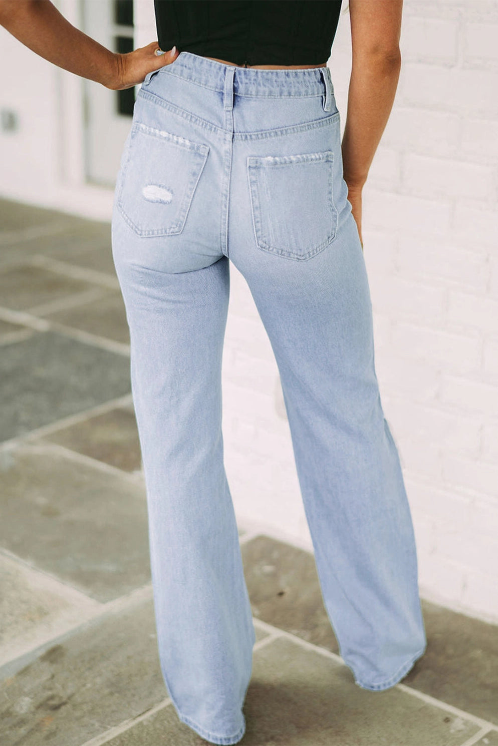 vintage distressed flare jeans
