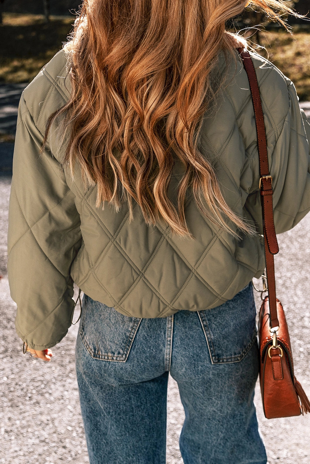 teddy collar puffer jacket