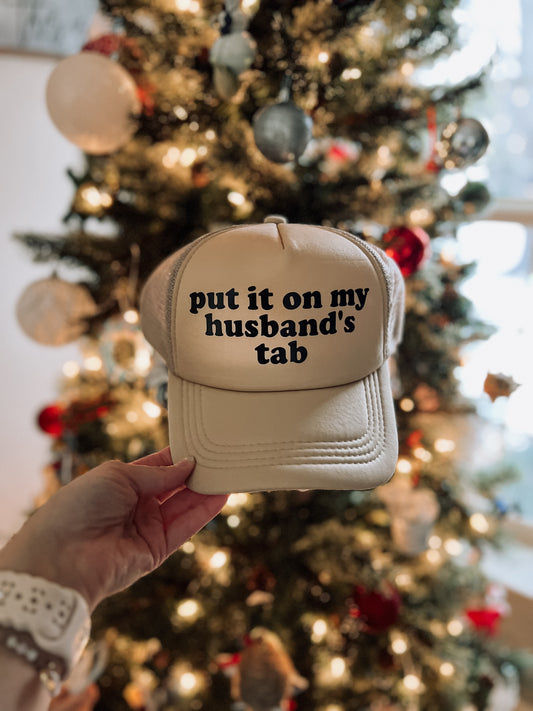 put it on my husbands tab trucker hat
