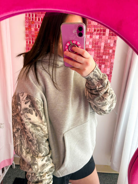 camo block sweatshirt